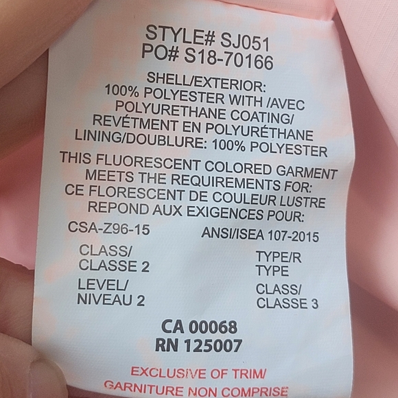 Work King Safety Rain Jacket Size Large - Picture 13 of 14